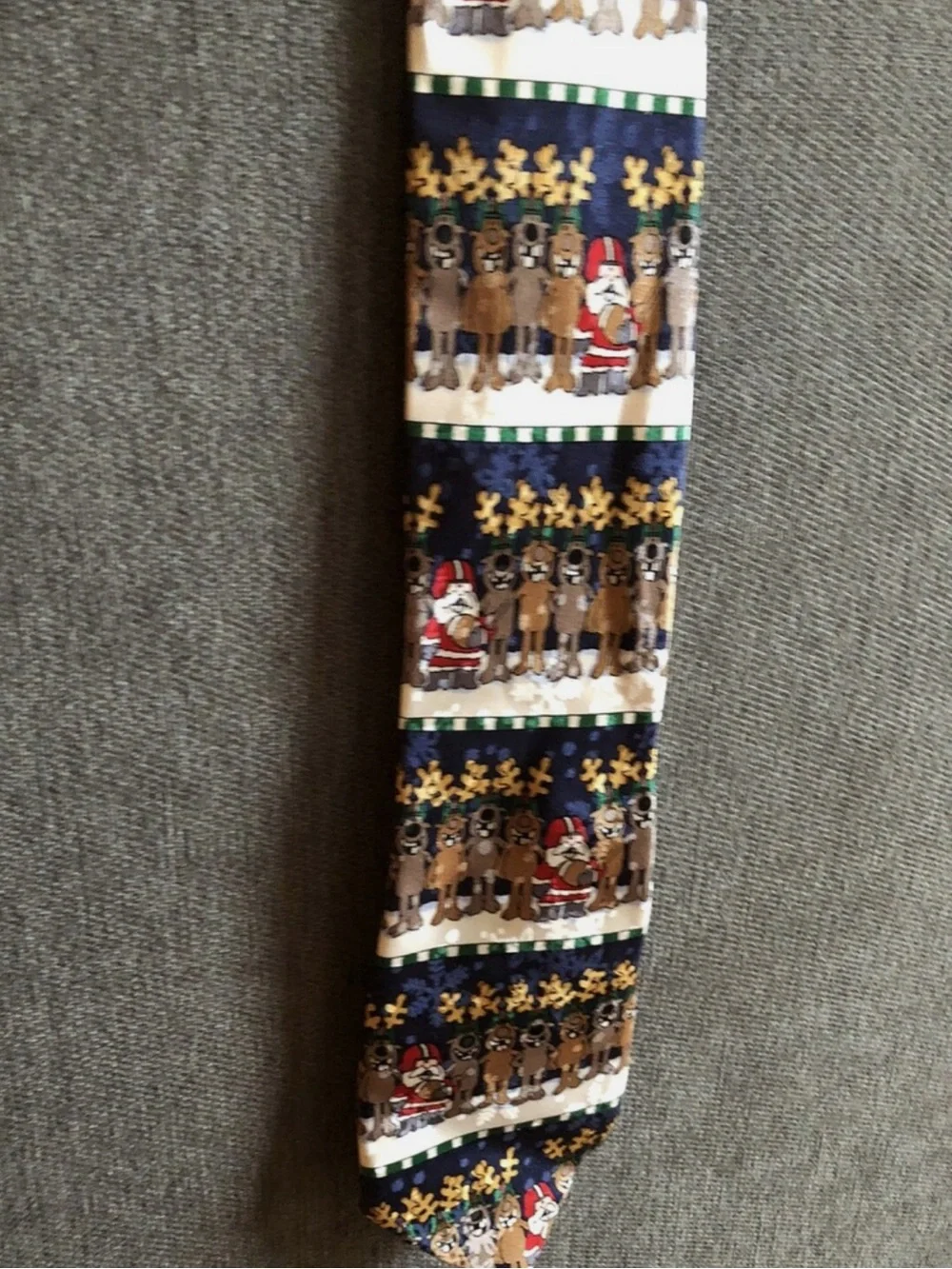 100% Silk American Greetings Christmas Holiday Men’s Neck Tie Assorted Reindeer